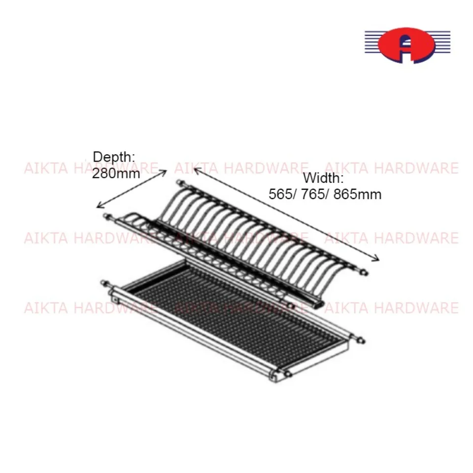 STAINLESS STEEL DISH RACK FOR KITCHEN CABINET HANGING DISH RACK RAK PINGGAN  600MM 800MM 900MM