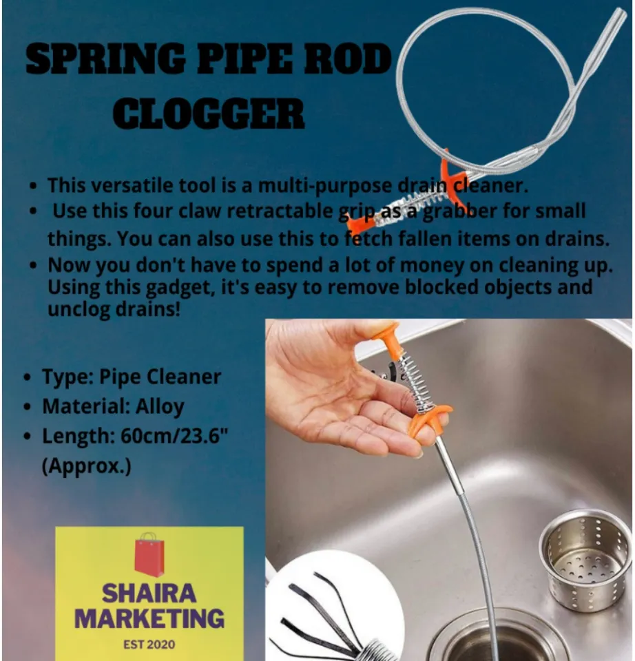 60cm Spring Pipe Dredging Tool Flexible Grabber Pickup Snake Cable
