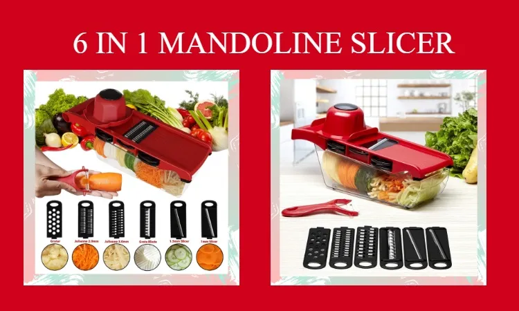 Professional Mandoline Slicer by Kitchinfinite - 6 Multifunctional &  Adjustable