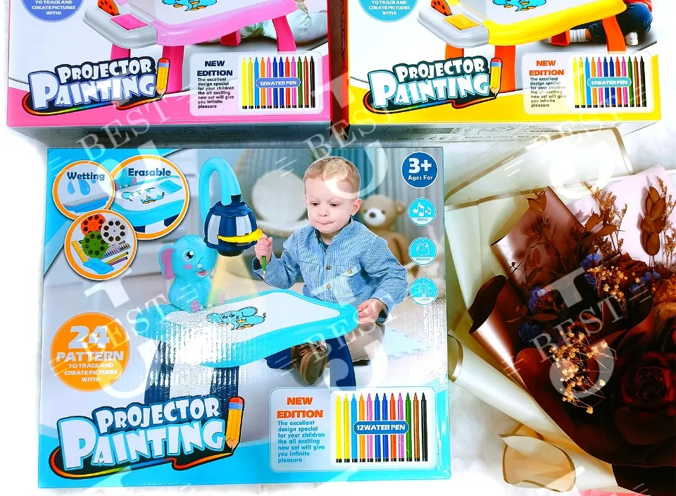 Kids Drawing Projector with Music Projection Painting Board Set