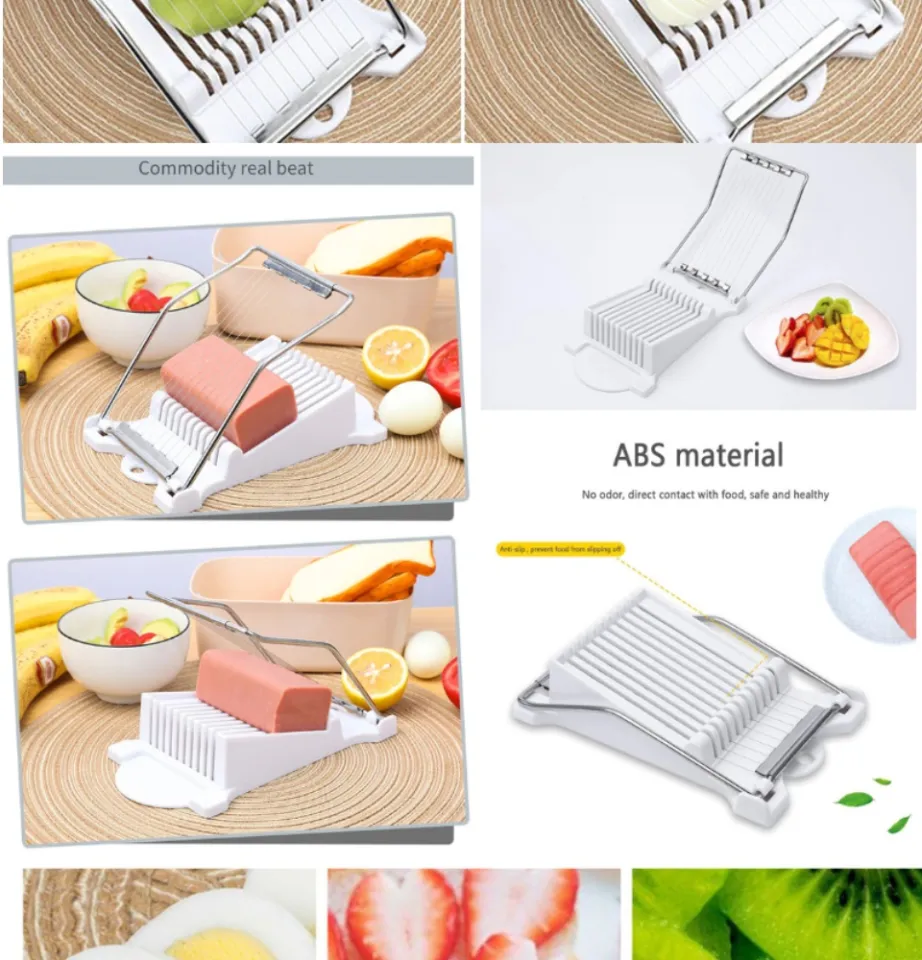 Luncheon Meat Slicer 304 Reinforced Stainless Steel Boiled Egg Fruit Soft  Cheese Slicer Spam Cutter – the best products in the Joom Geek online store