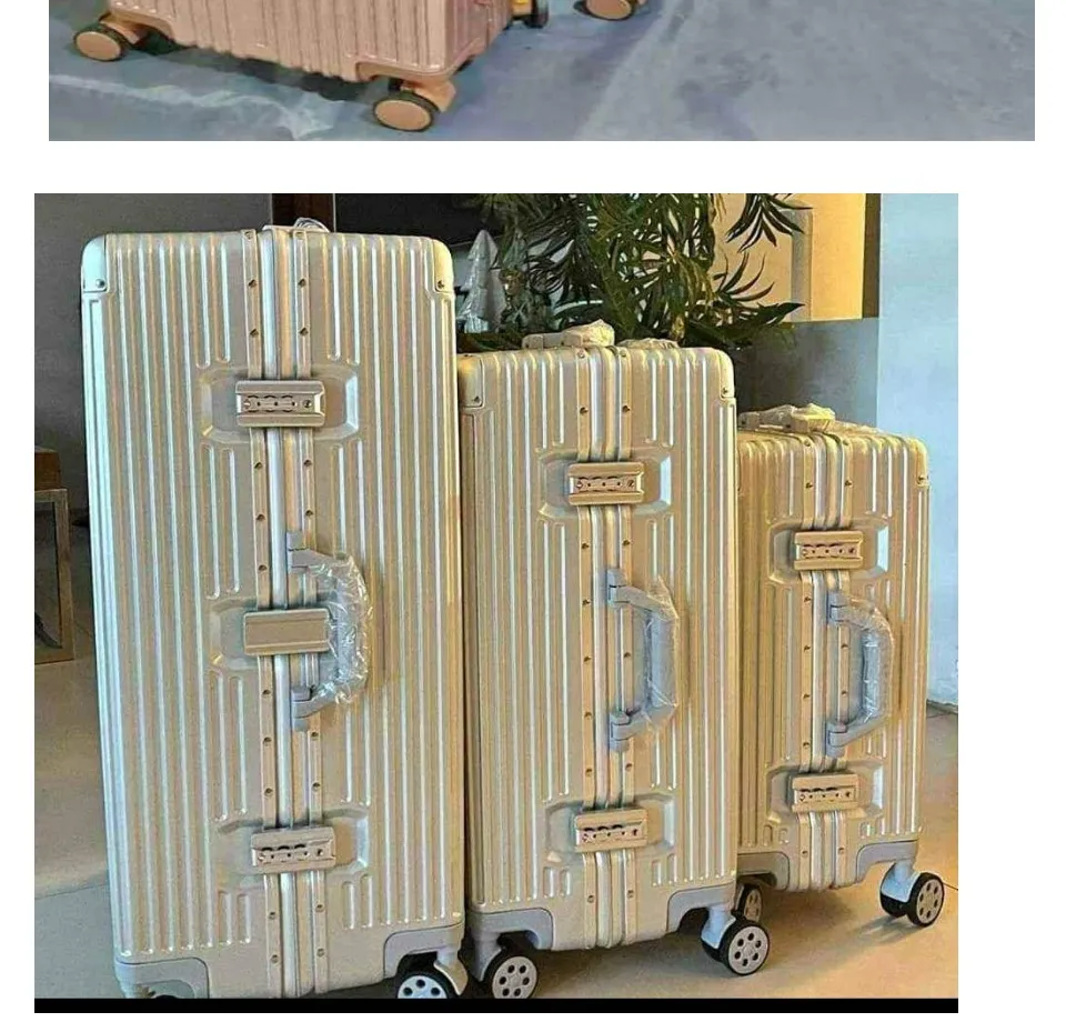 Korean luggage / suitcase 202428 inch Fashionable Aluminum Frame Anti