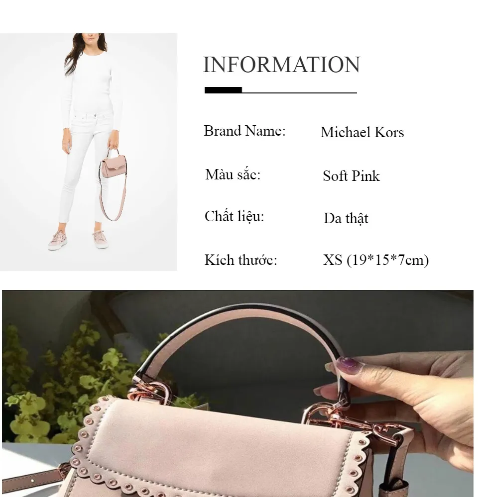 Túi Michael Kors Ava Scalloped XS Soft Pink 