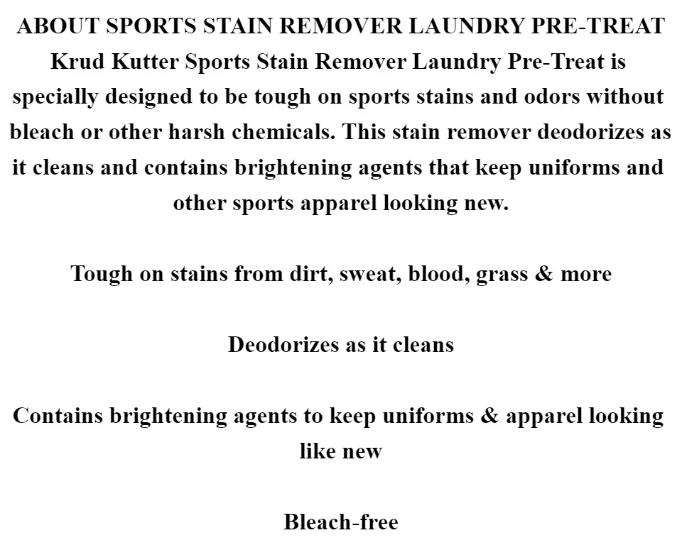 Sports Stain Remover Laundry Pre-Treat