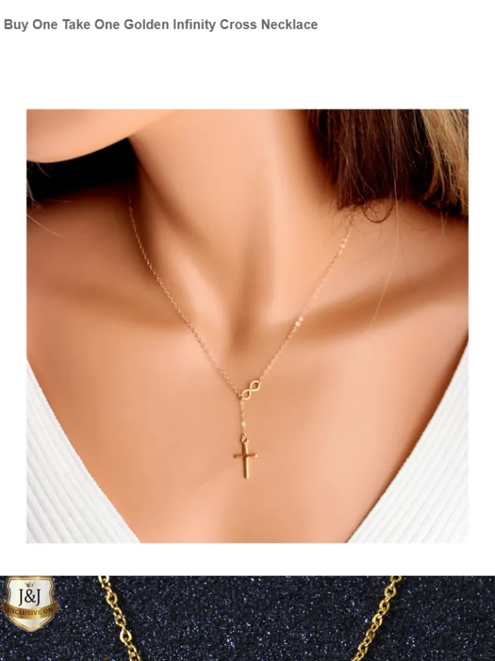 Gold Celtic Cross Infinity Necklace
