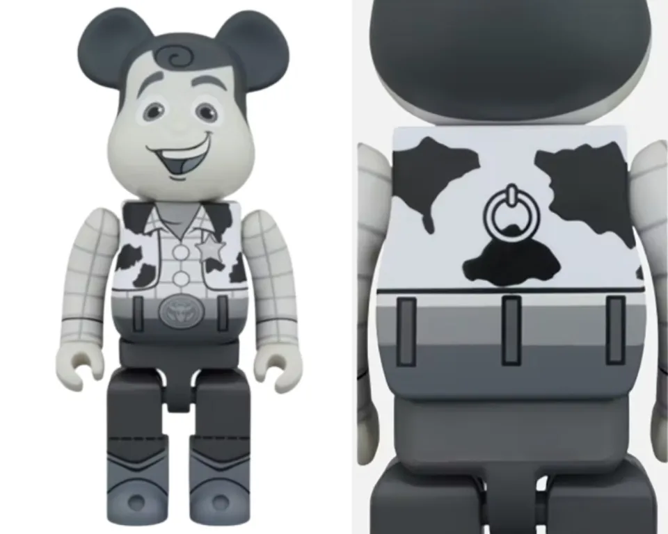 ของแท้) Bearbrick WOODY B&W Version 1000% แบร์บริค Medicom Toy ของ