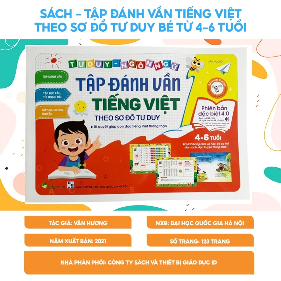 Sách - Tập đánh vần Tiếng Việt theo sơ đồ tư duy bé từ 4-6 tuổi ...