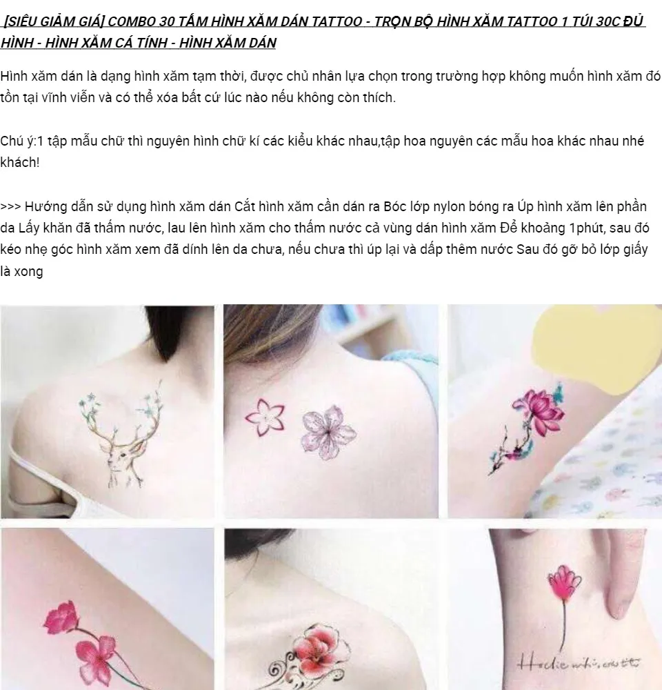 Chuyên sỉ tattoo hình xăm dán giá rẻ nhất toàn quốc giá sỉ giá bán buôn   Thị Trường Sỉ