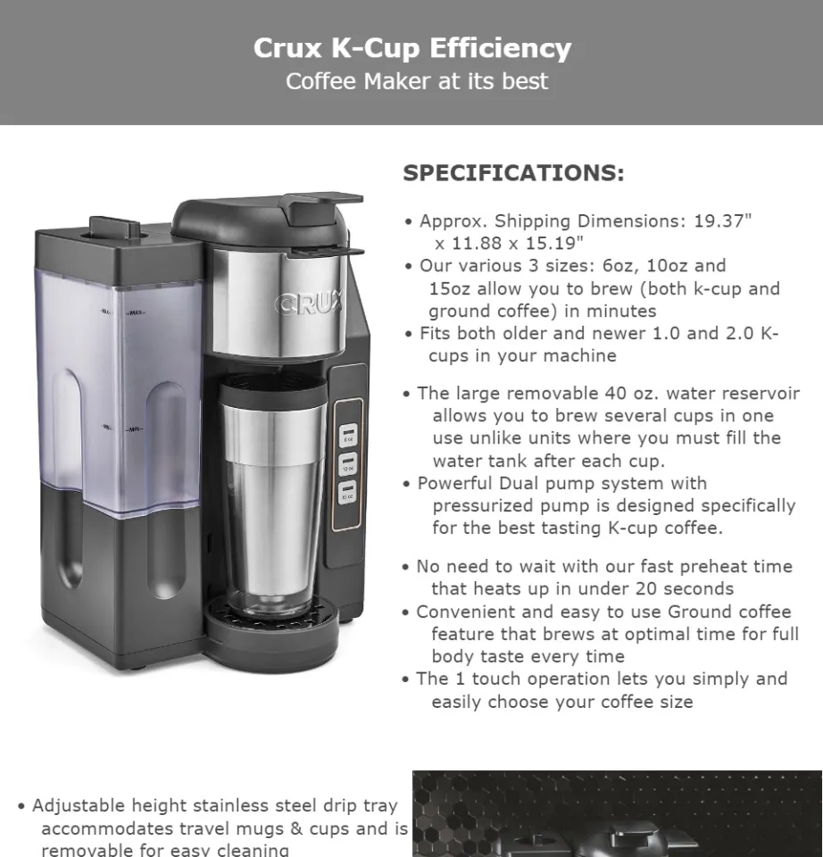 CRUX Single Serve with Water Tank 