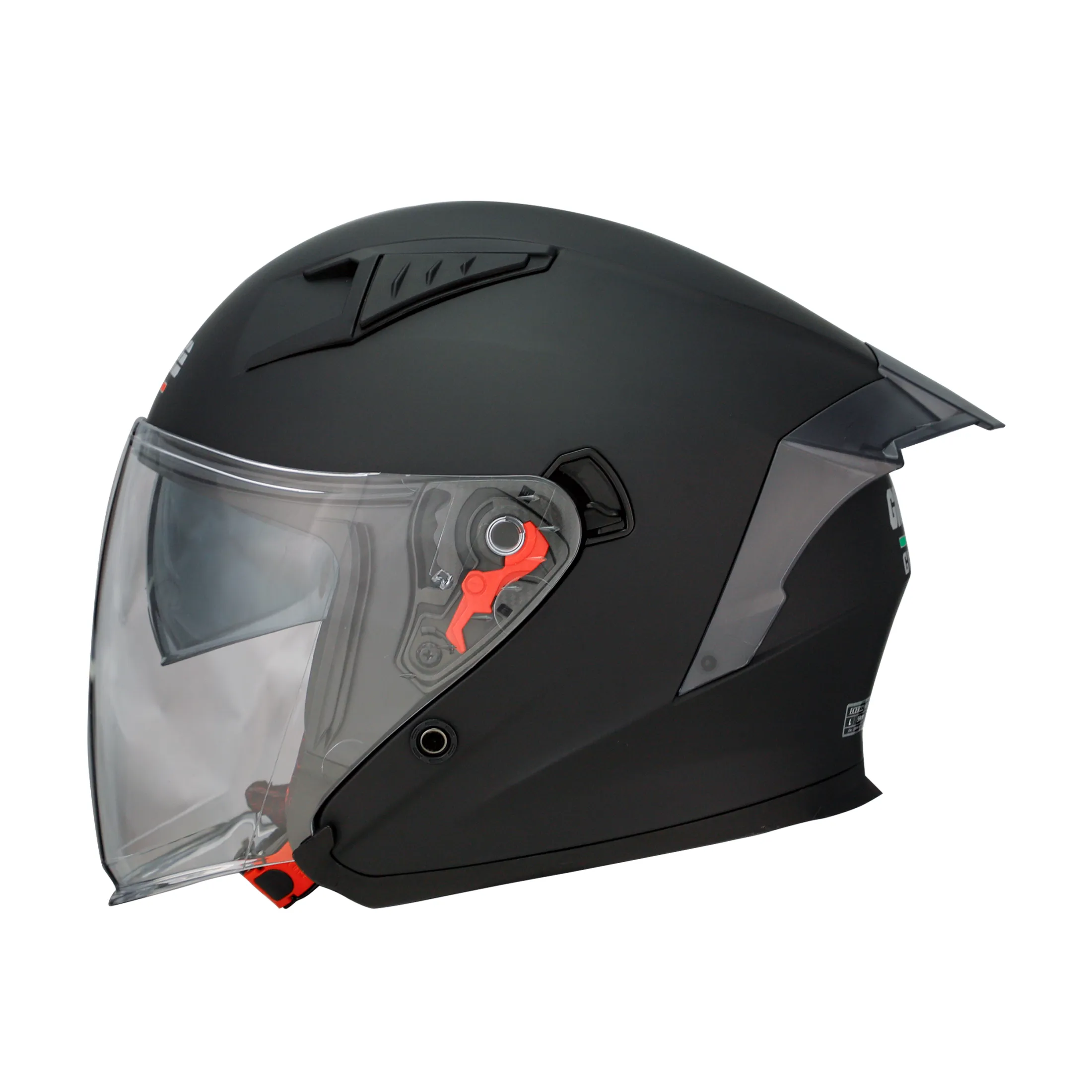Gille 172 GVR V1 Solid Half Face Motorcycle Rider Plain Helmet with ...