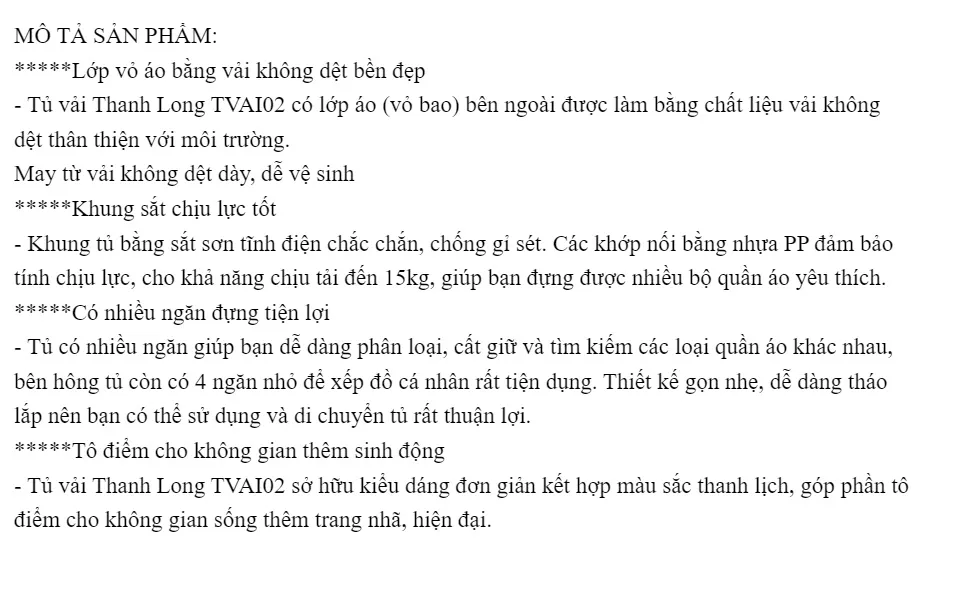 TỦ ÁO VẢI THANH LONG 1.0 MÉT TVAI01 (2023) | ✓mua ở đây giá rẻ lắm nè
