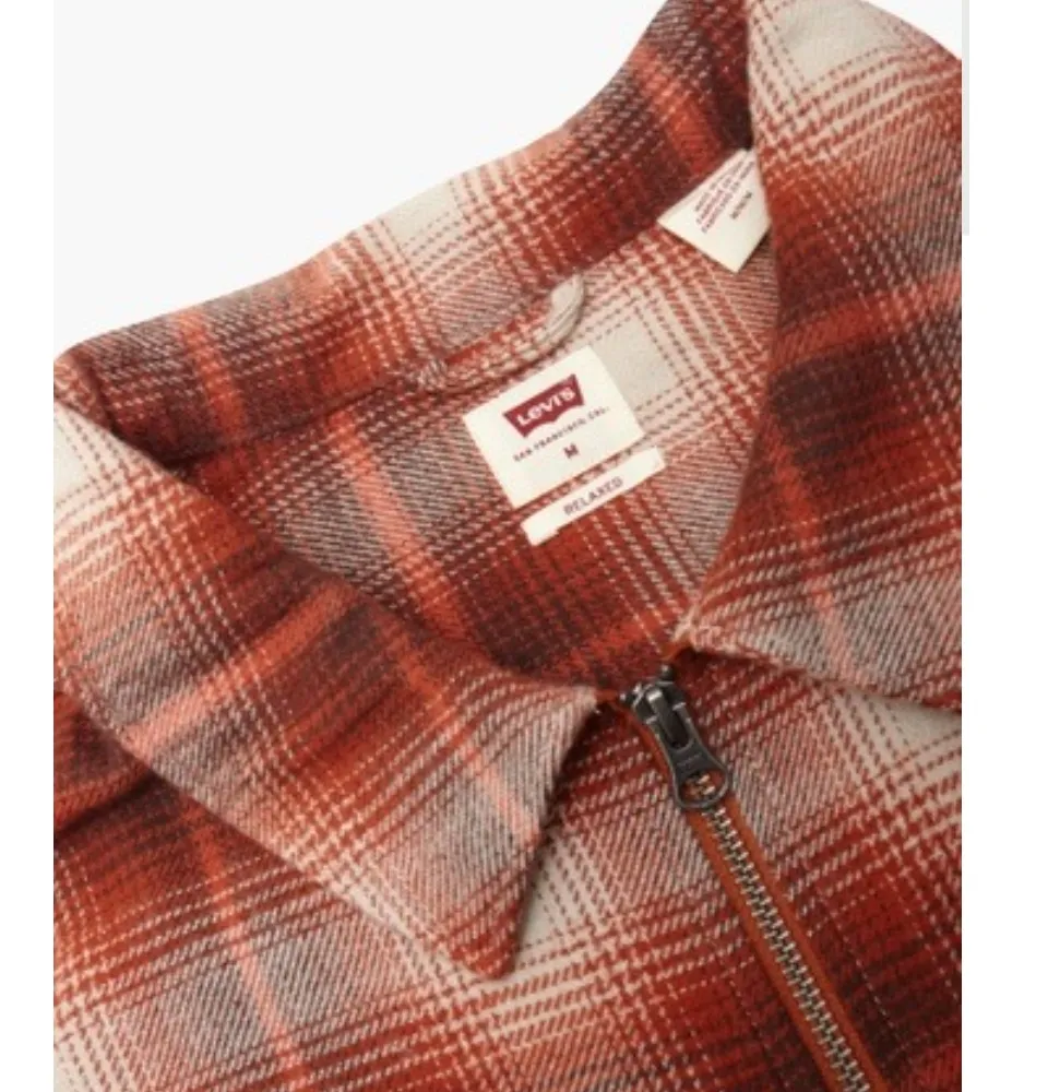 Áo khoác sơ mi nam có khóa kéo Levi's Men's Hayes Zip Front Flannel Shirt  A0774-0000 