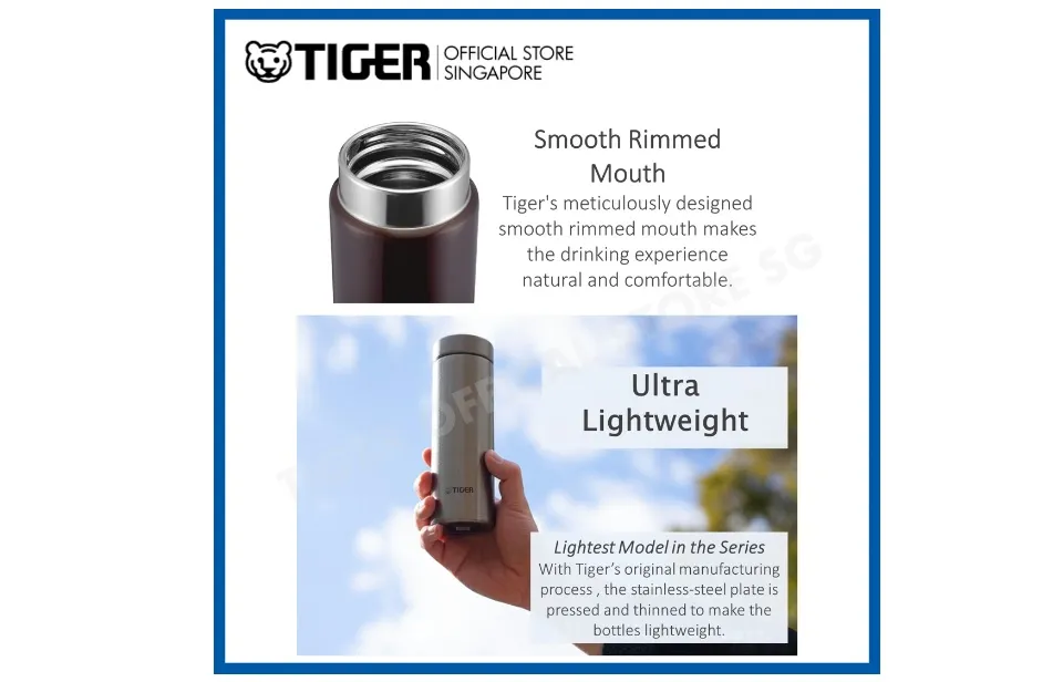 Tiger Ultra Light Stainless Steel Thermal Bottle MMP-K030 (300ml