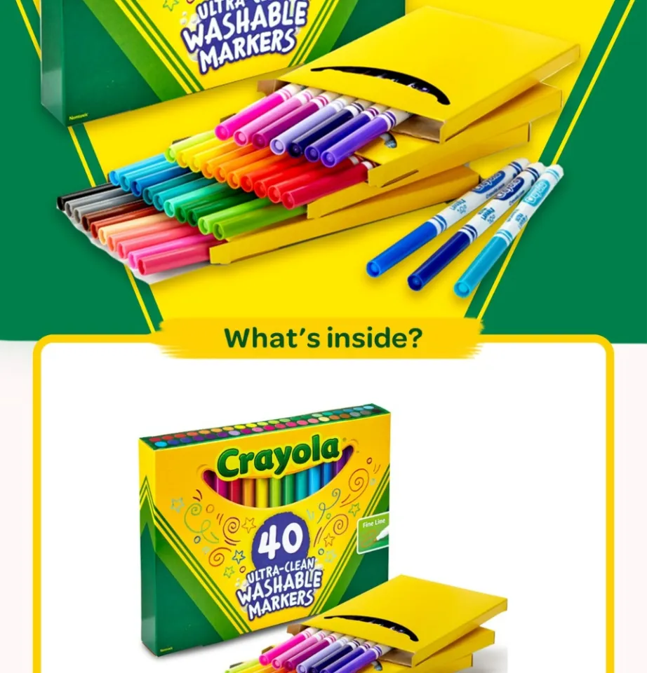 Crayola Ultra-Clean Washable Markers - 40/Pack