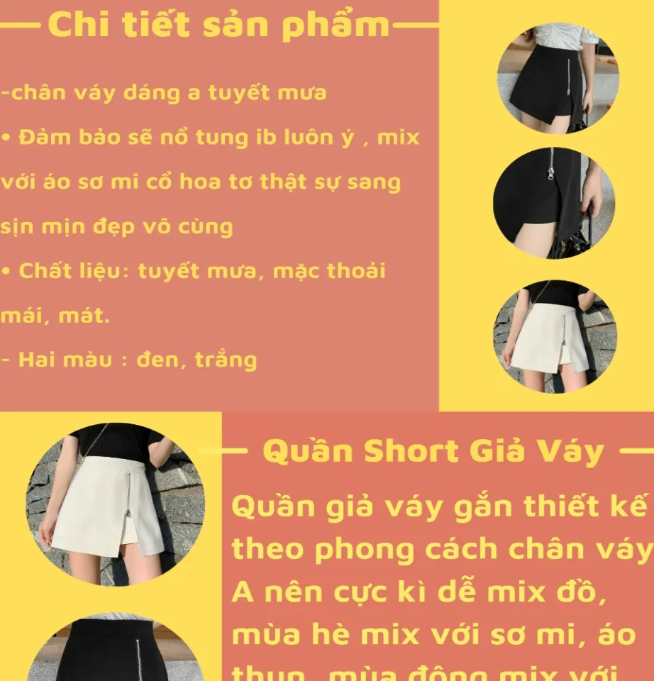 Quần giả váy chéo tà bigsize CV005 phong cách trẻ trung dành cho nàng béo  mập từ 45-95kg