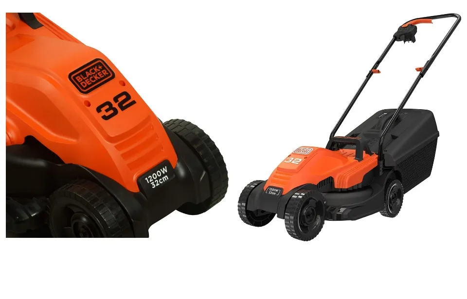 Electric lawn mower BEMW451BH / 1200 W / 32 cm, Black+Decker