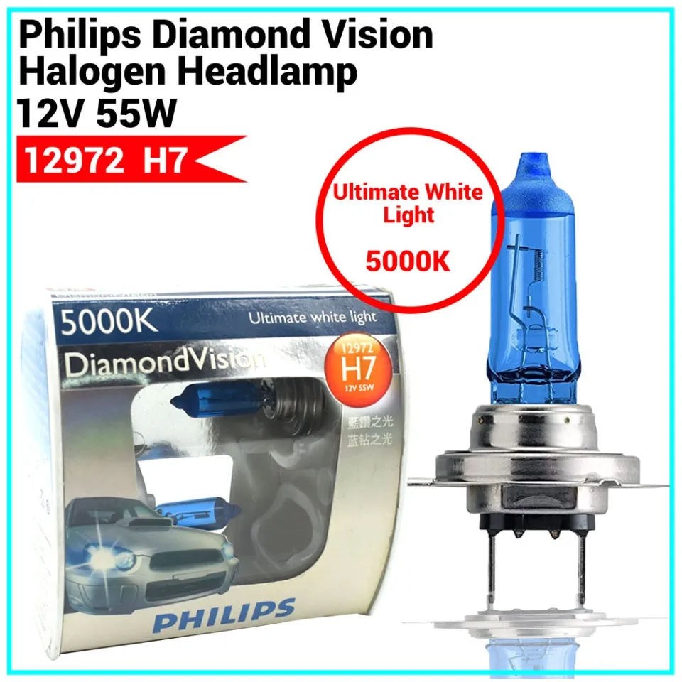 PHILIPS H7 12972 White Vision Ultra Headlight Car Halogen (12 V