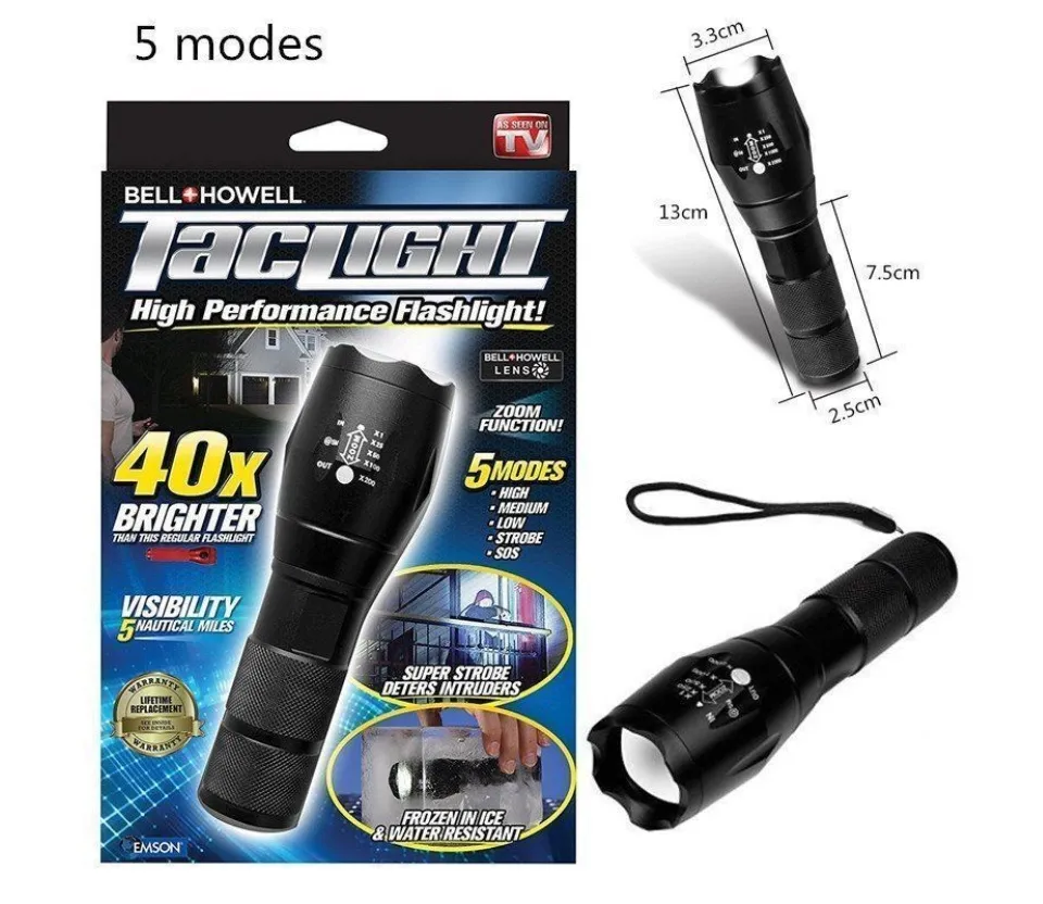 High Power Led Flashlights Camping Torch 5 Lighting Modes