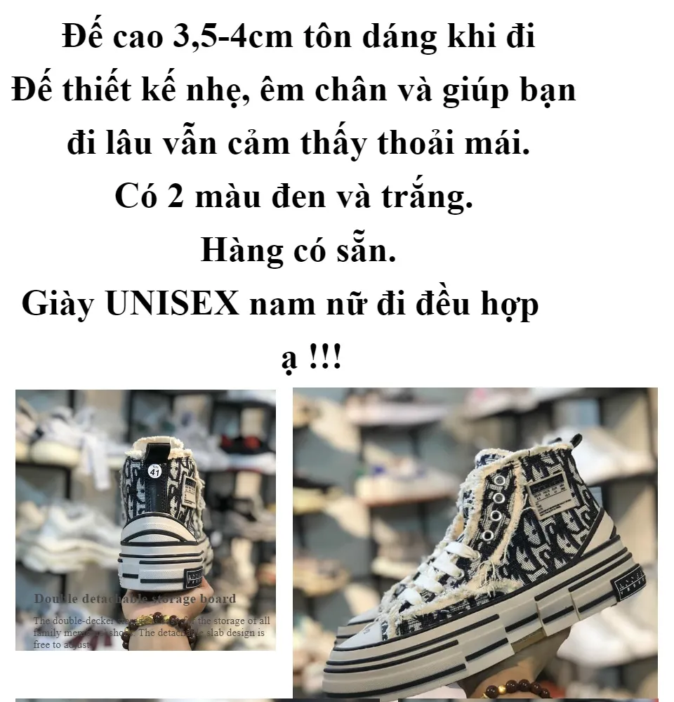 Full BillboxGiày thể thao nam nữ sneakergiày xvessel đế gỗsục cv ráchconverse  rách dior   Shopee Việt Nam