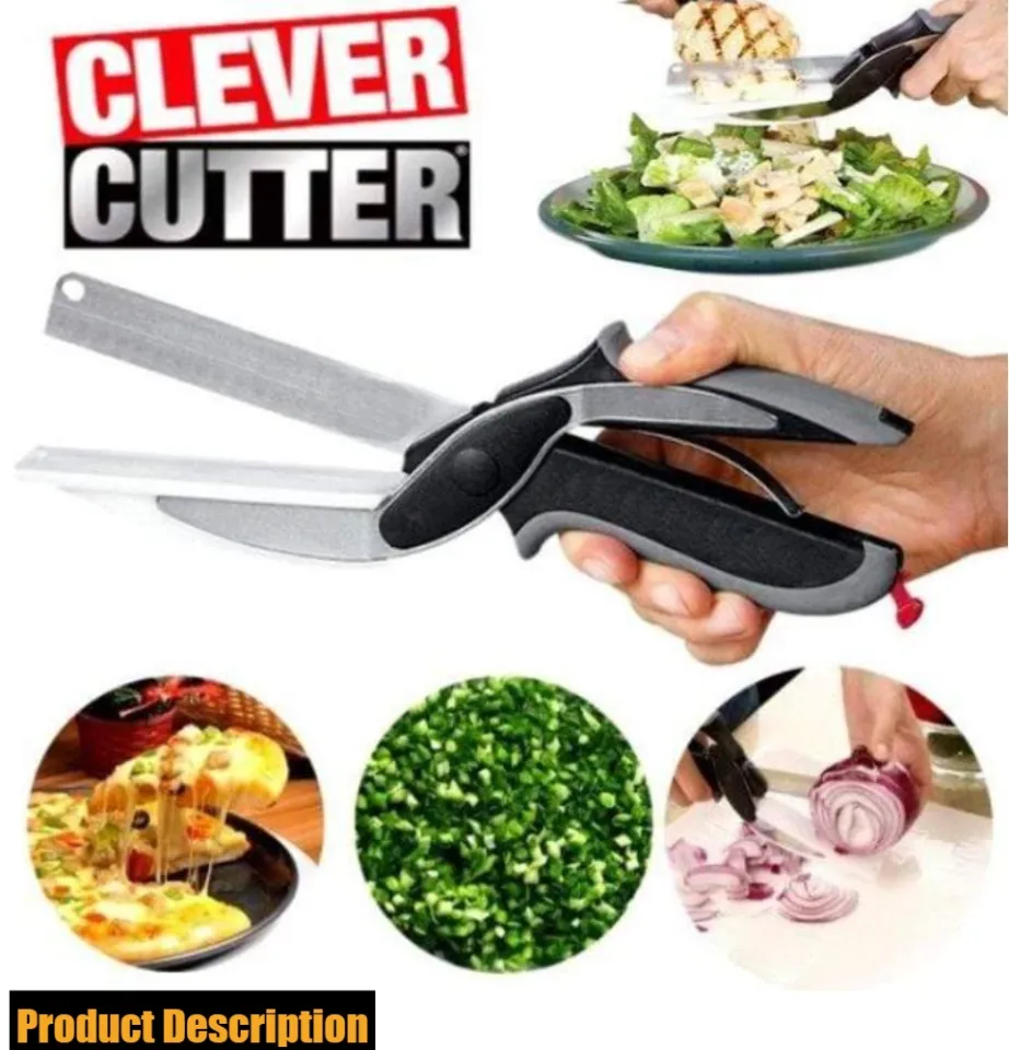 Multi-Function Smart Clever Cutter Scissor 2-in-1 Cutting Board Utility  Cutter Stainless Steel Outdoor Smart Vegetable Knife – THELOOTSALE