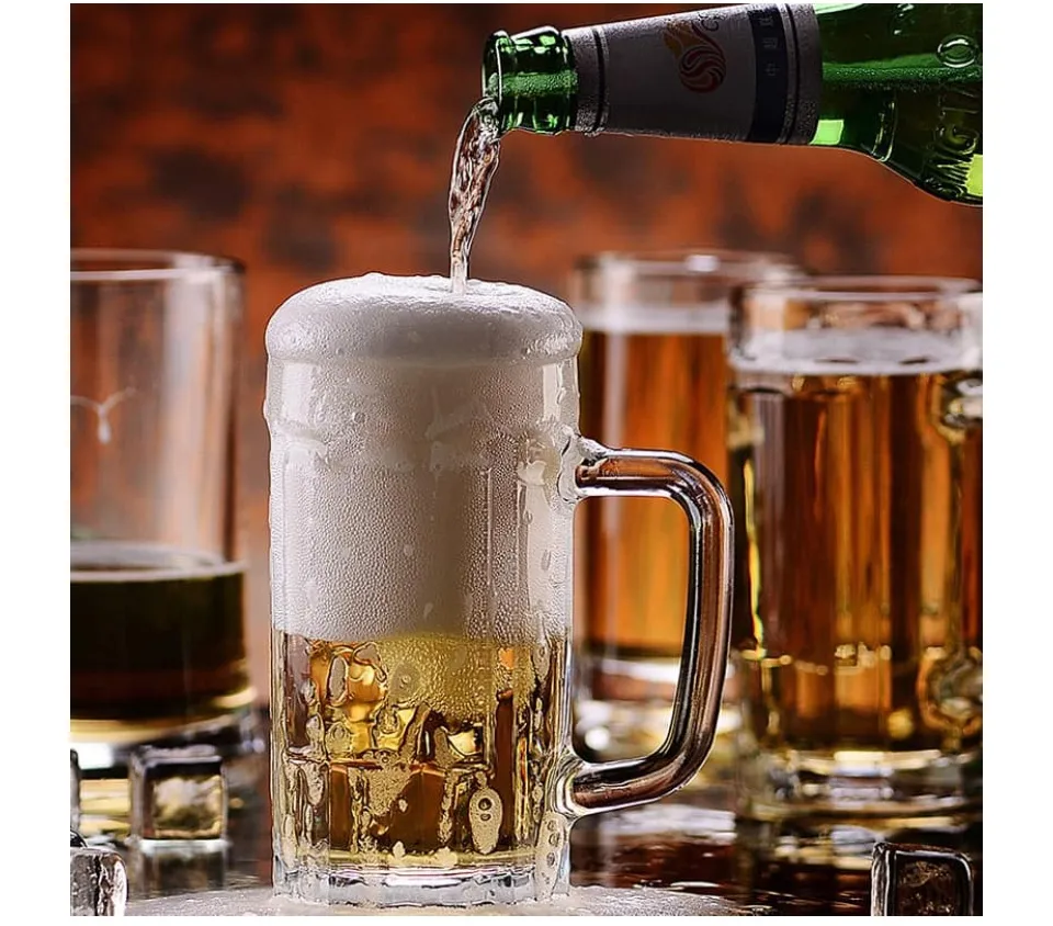 Heavy Base Beer Mugs, Fun Party Entertainment Beverage Drinking