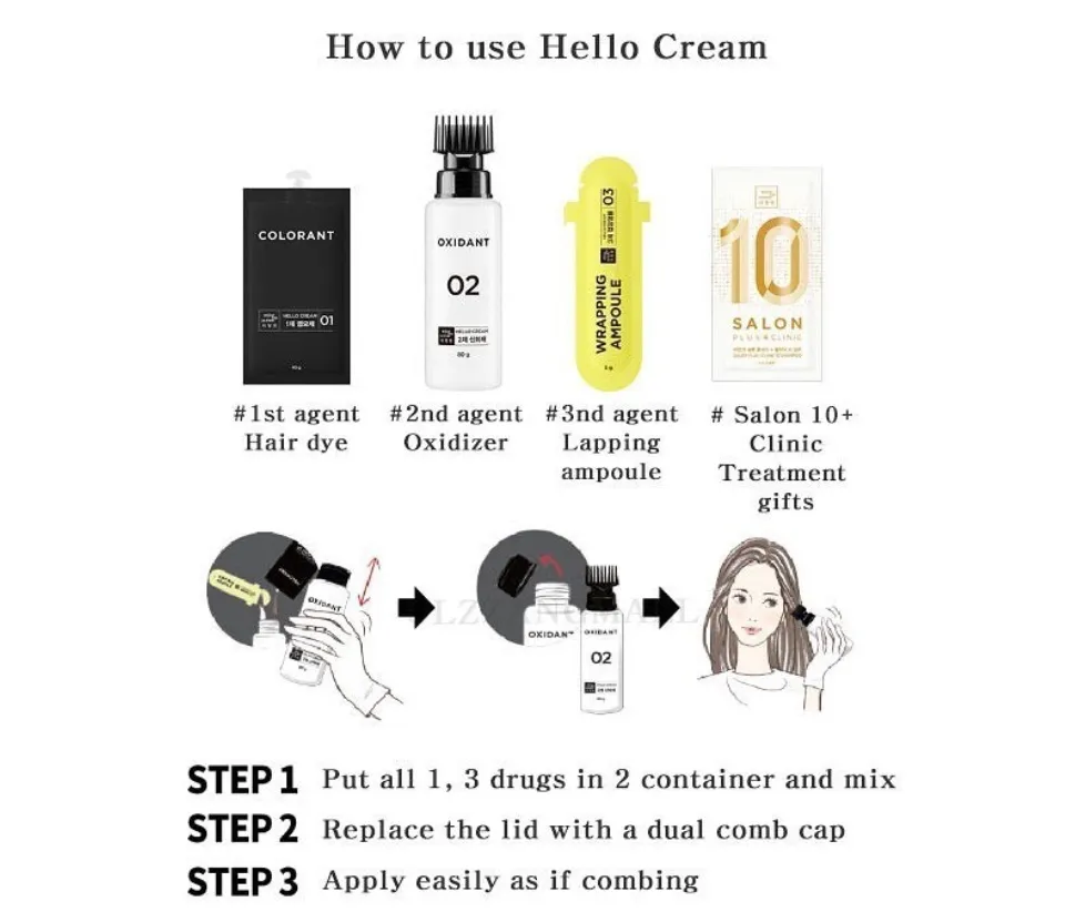 FREESHIP] Thuốc nhuộm tóc tại nhà Hello Cream màu Đen Khói (Cool ...