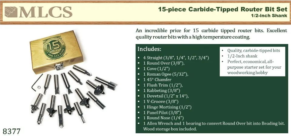 Mlcs 8377 router on sale bit set