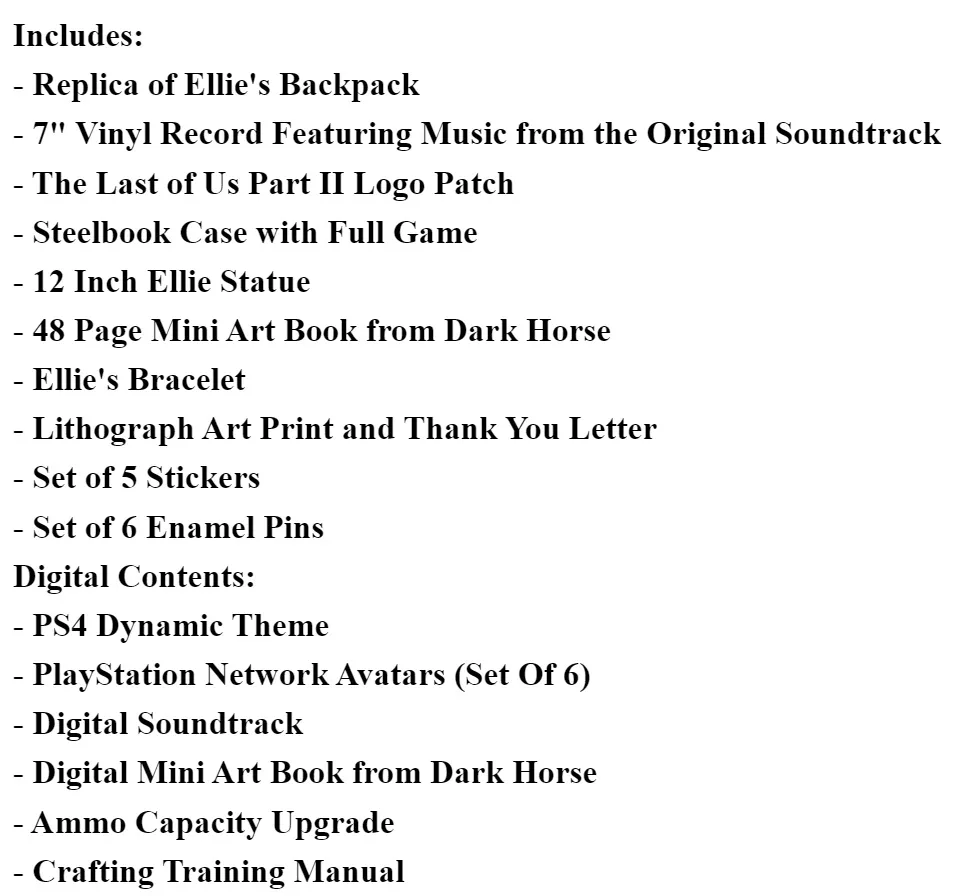 PS4 The Last Of Us Part II Collector's Edition / Ellie Edition [R3] Eng/Chi  TLOU2 Part 2 Collectors