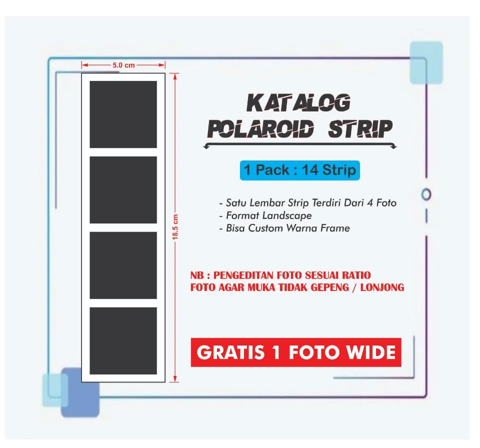 ukuran polaroid wide