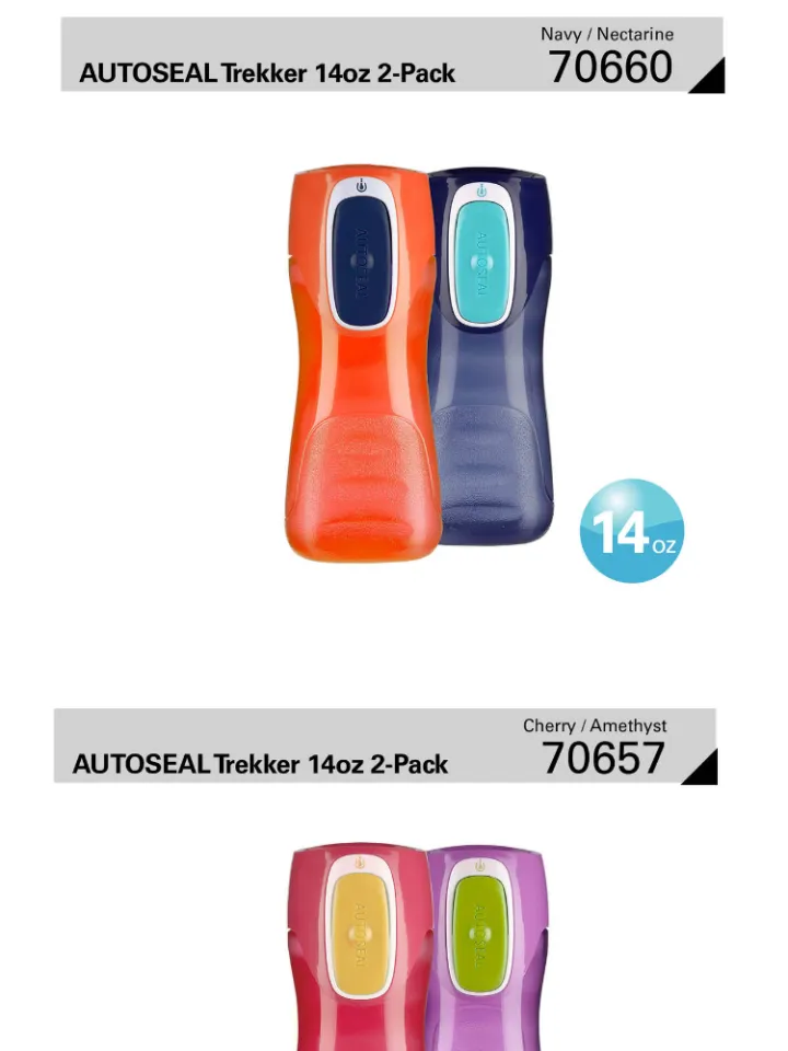 Contigo Kids Autoseal Trekker Water Bottle, 14 oz., 2-Pack, Sprinkles & Wink