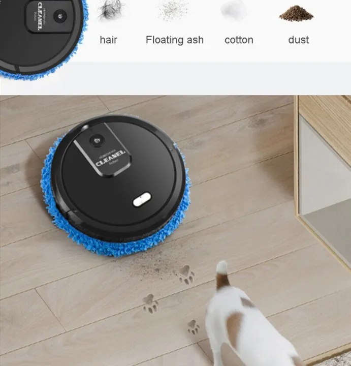 Robot Vacuum Cleaner 3 in 1 Smart Sweeping Mopping Rechargeable Humidifying Spray Dry And Wet Use Household Cleaning Robot Fully Automatic