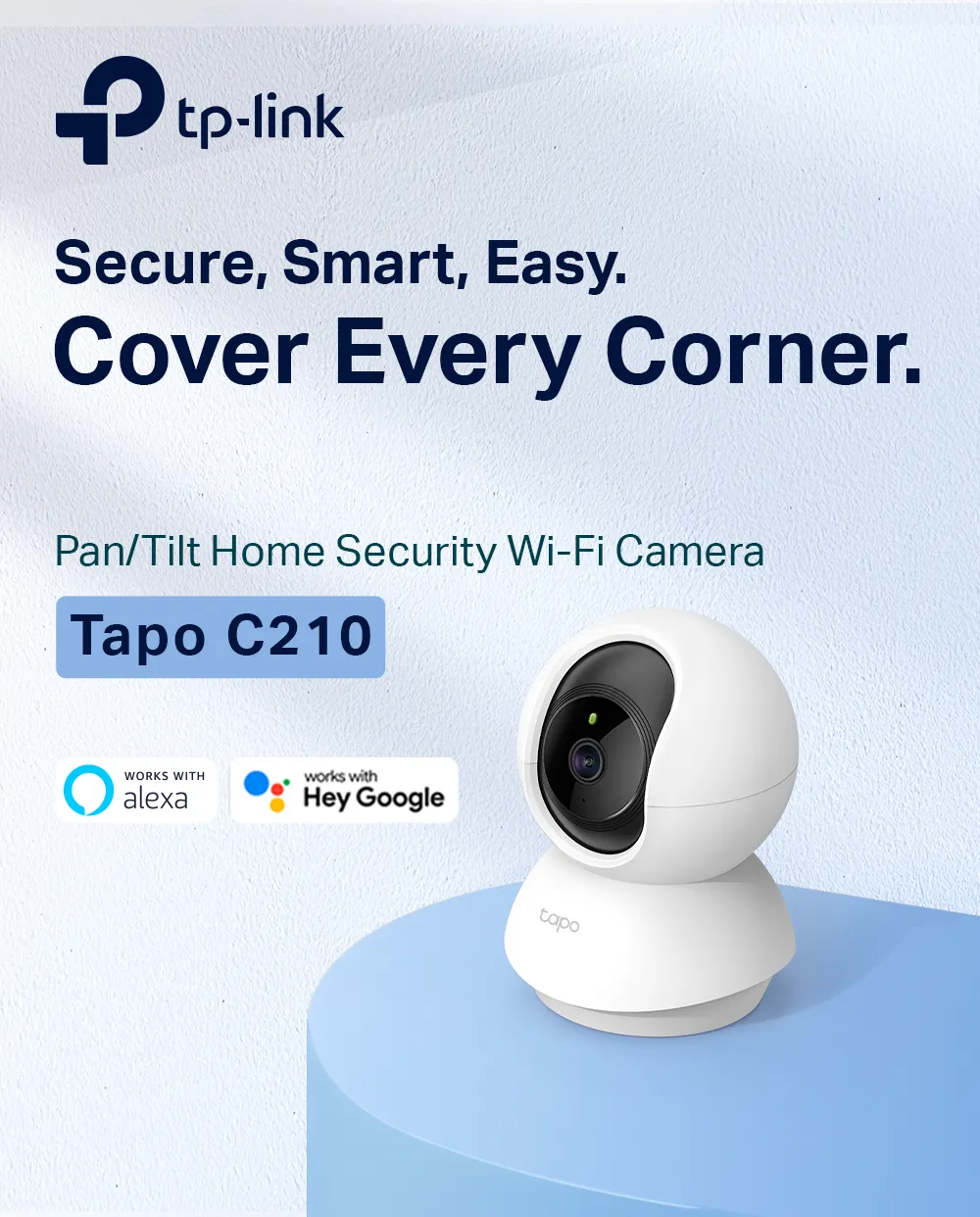 Tapo C210, Pan/Tilt Home Security Wi-Fi Camera