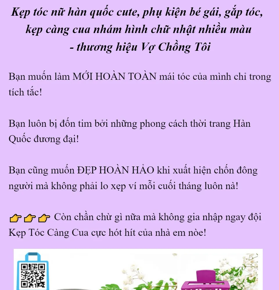 Kẹp tóc nữ Hàn Quốc là một trong những phụ kiện tuyệt vời để tạo kiểu tóc xinh đẹp và cá tính. Kiểu kẹp tóc này mang lại ấn tượng đẹp mắt và thu hút mọi ánh nhìn. Hãy xem hình ảnh liên quan và biến hóa tóc một cách độc đáo với kẹp tóc Hàn Quốc.