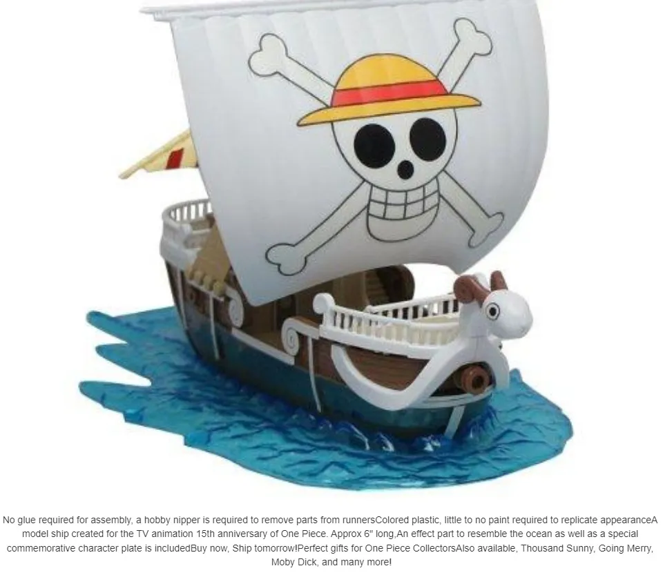 One Piece The Great Ship 03 Going Merry Kit de Construção - WPKR Store -  Objetos de Decoração - Magazine Luiza