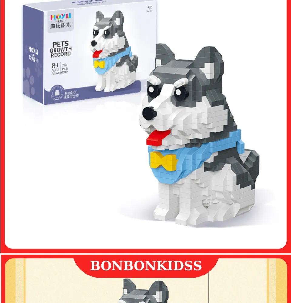 Đến với mô hình Lego chó Husky, bạn sẽ được trải nghiệm việc tạo ra một con chó Husky xinh xắn bằng những viên gạch Lego sắc màu. Những chi tiết tinh xảo được tái hiện đến chân thật sẽ khiến bạn mãn nhãn và muốn ghé thăm nhiều lần hơn.