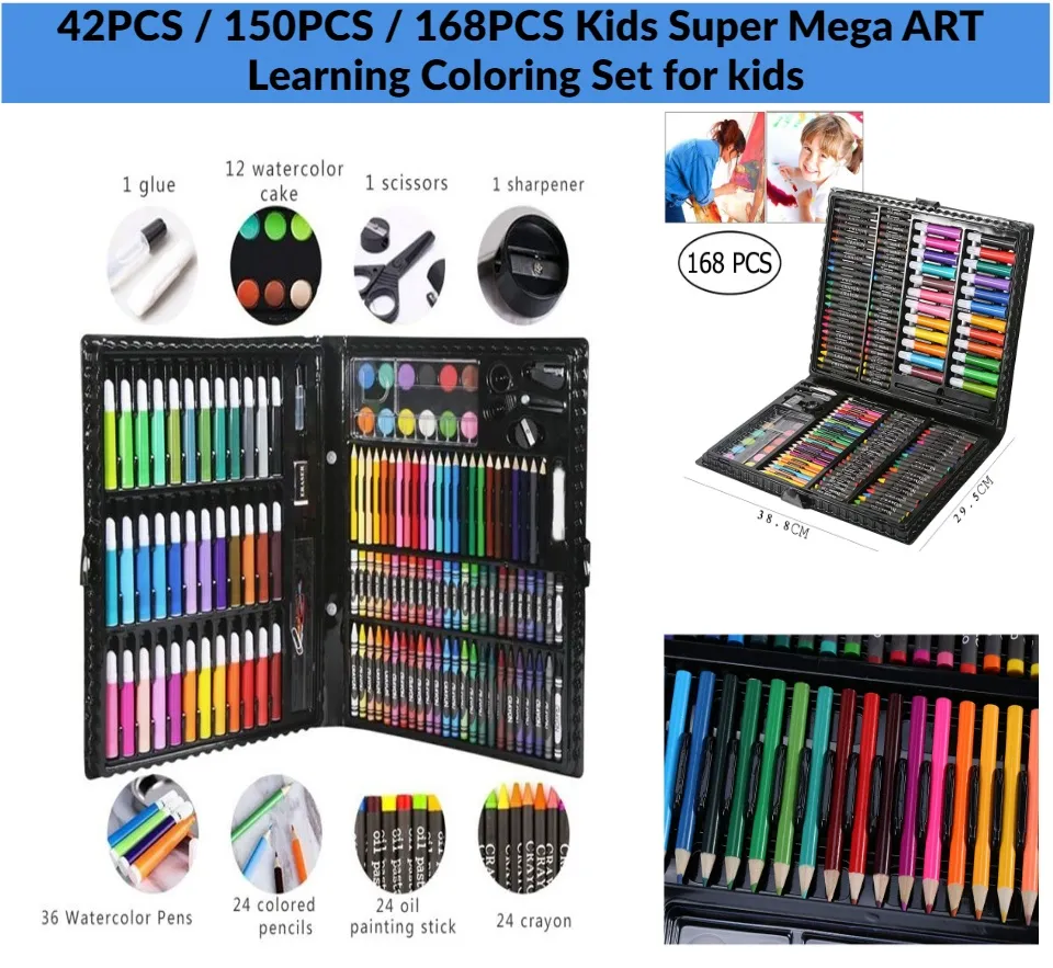 HappyDeals Super Mega Kid's ART Coloring Set