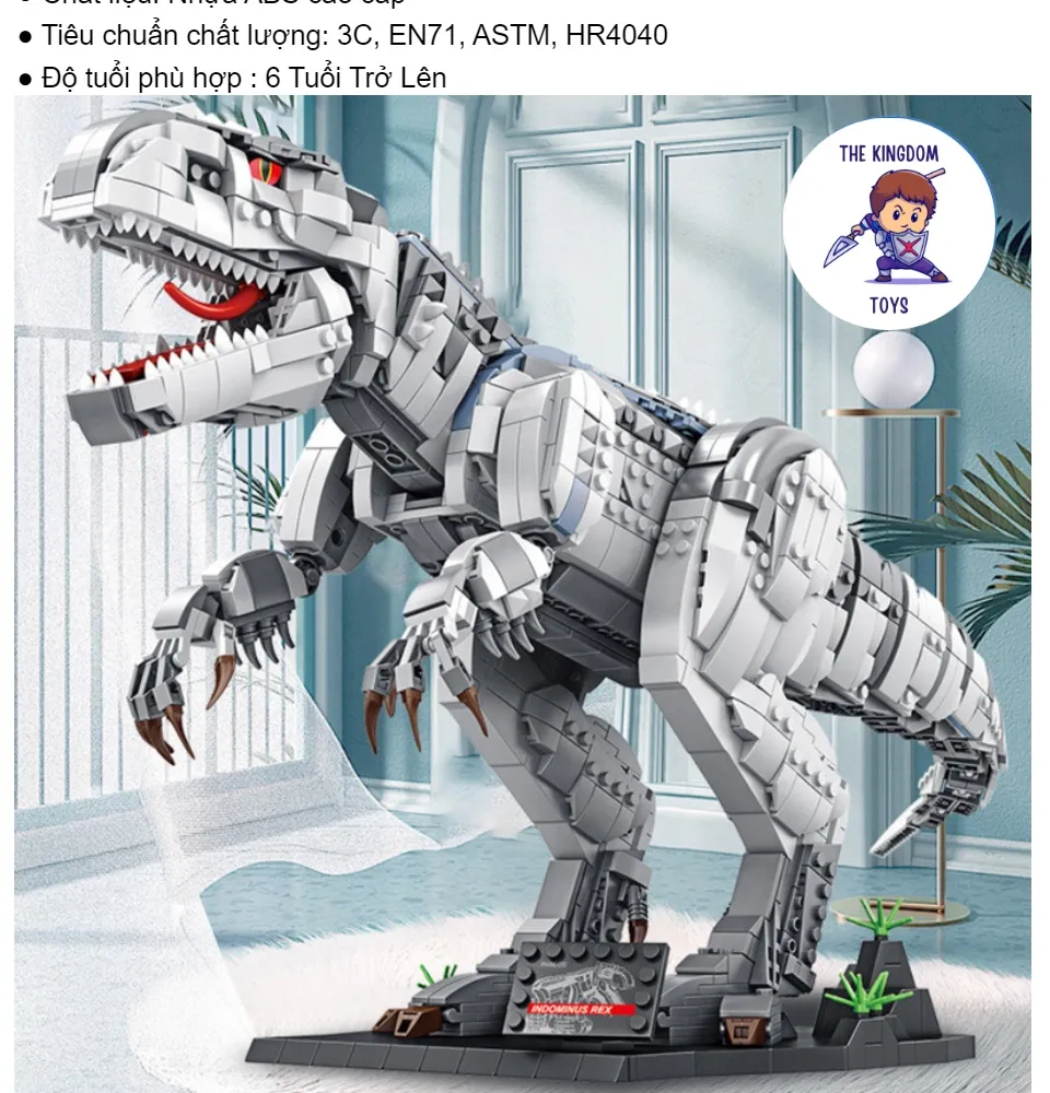 Đồ Chơi Lắp Ráp Kiểu LEGO Mô Hình Khủng Long Bạo Chúa Dinosaur ...