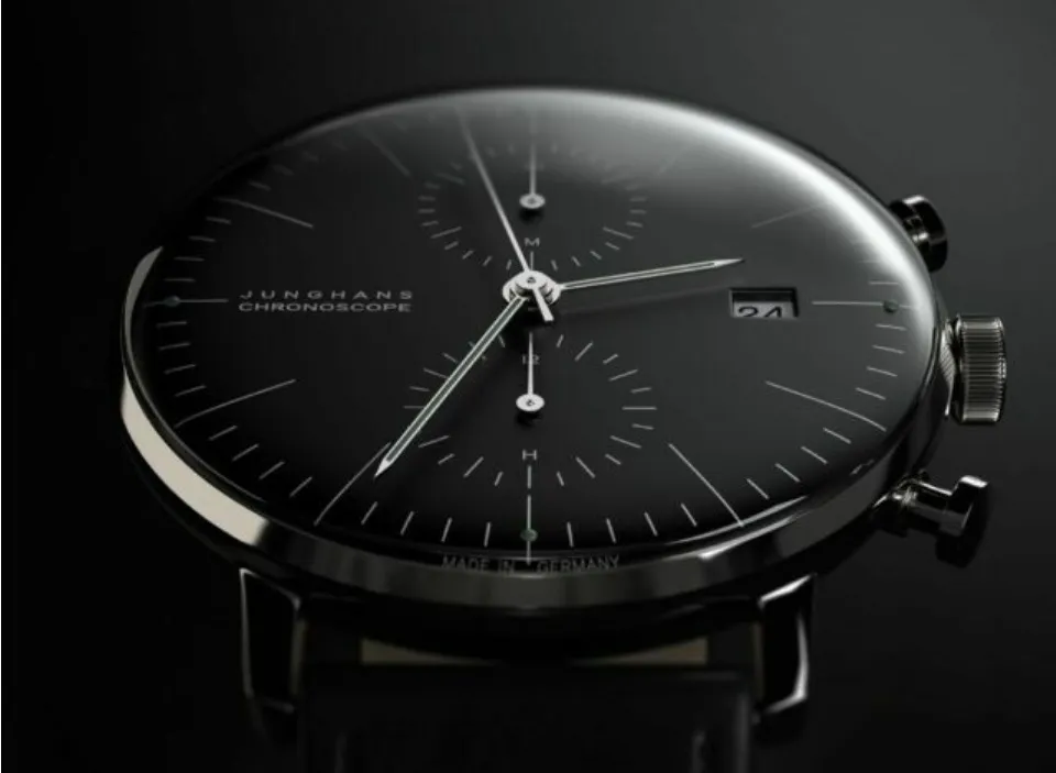 Junghans Max Bill Chronoscope 027 4601.00 Automatic Black Leather