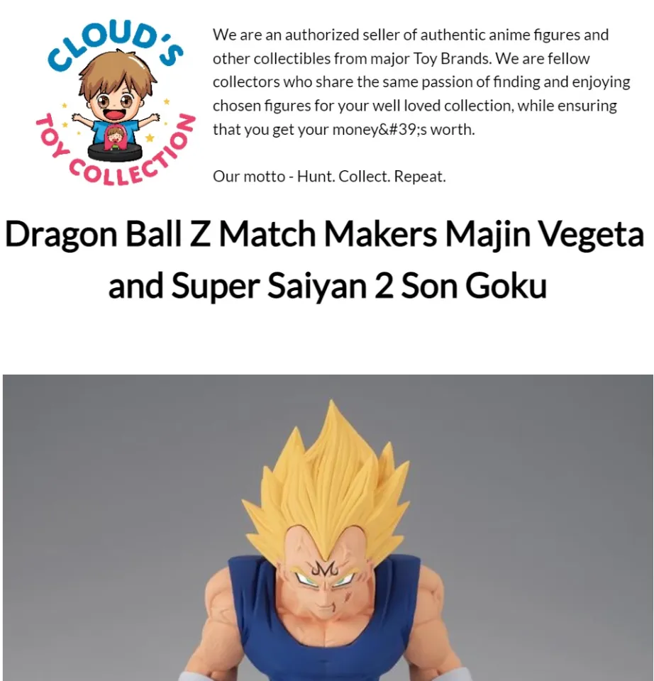 Dragon Ball Z MATCH MAKERS SUPER SAIYAN 2 Majin Vegeta Figure