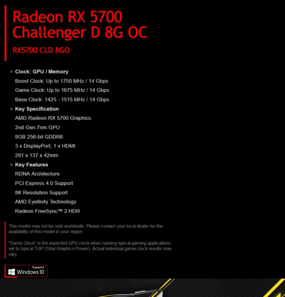 Radeon rx 5700 hot sale challenger d 8g oc