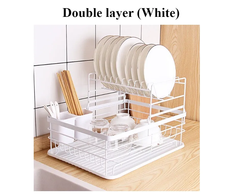 Large Stainless Steel Dish Rack (White) – Brian&Dany