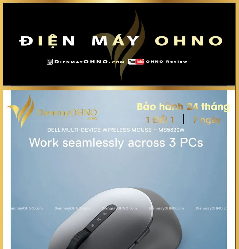 Chuột Văn Phòng Không Dây DELL MS5320W MULTI-DEVICE - Chuột Bluetooth PC  Máy Tính Không Dây Cho Laptop Chính Hãng Cute Wireless Mouse - Điện Máy  OHNO 