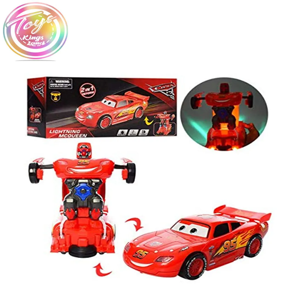 TK Transformer McQueen Car Toy with Convertible Robot with Lights, Music &  Bump & Go Function | Lazada PH