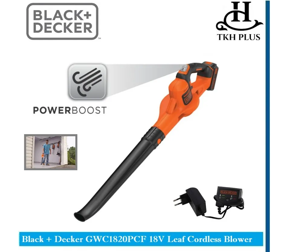 BLACK & DECKER GWC1820PCF-B1 18V Power Boost Blower With 1pc