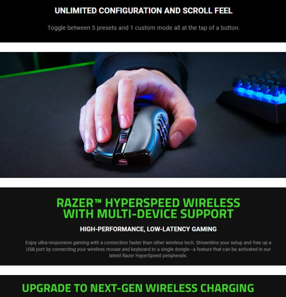  Buy Razer Naga V2 Pro Wireless Gaming Mouse: Interchangeable  Side Plate w/2, 6, 12 Button Configurations- Focus+ 20K DPI Optical Sensor-  Fastest Gaming Mouse Switch- Chroma RGB Lighting-RZ01-04400100-R3A1 Online  at Low