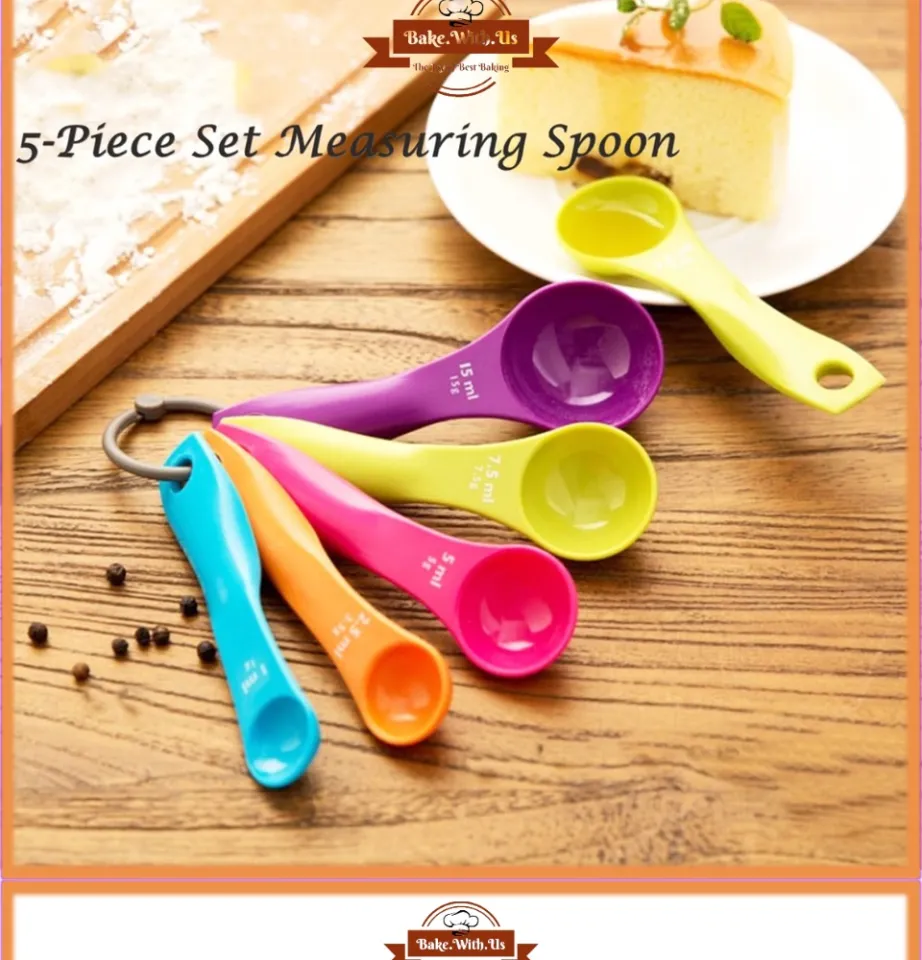 5 Stks/set Plastic Teaspoon Spoon Set With Scale Baking Color Diy Meter  Tool Key Baking Gadgets Spoon Kitchen M5E1 - AliExpress