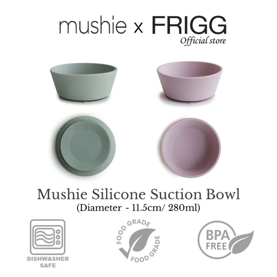 Mushie Silicone Suction Bowl (Stone)