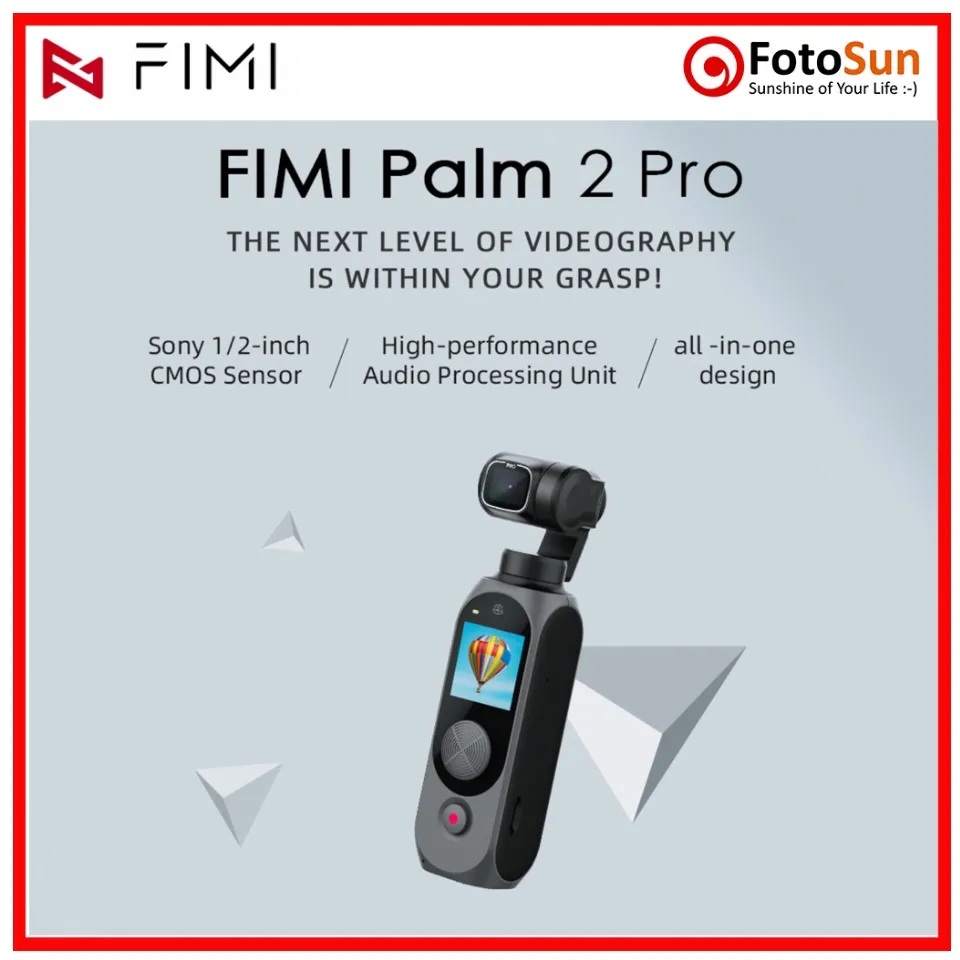 FIMI Palm 2 PRO (2022 version) 4K 3 axis gimbal video camera | Lazada