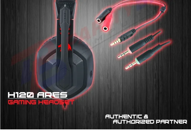 Redragon H120 Ares Gaming Headset Wired Over Ear PC Gaming