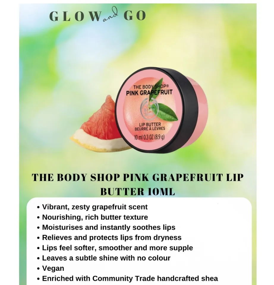 Pink Grapefruit Lip Butter, 0.3 Ounce - The Body Shop